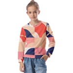 Minimalist Pattern With Simple Lines And Shapes, Creating A Clean And Modern Aesthe Kids  Long Sleeve T-Shirt with Frill 