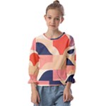 Minimalist Pattern With Simple Lines And Shapes, Creating A Clean And Modern Aesthe Kids  Cuff Sleeve Top