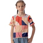 Minimalist Pattern With Simple Lines And Shapes, Creating A Clean And Modern Aesthe Kids  Cuff Sleeve Scrunch Bottom T-Shirt