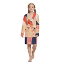 Kids  Long Sleeve Velvet Lounge Robe 