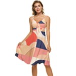 Minimalist Pattern With Simple Lines And Shapes, Creating A Clean And Modern Aesthe Sleeveless Tie Front Chiffon Dress