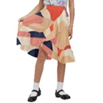 Minimalist Pattern With Simple Lines And Shapes, Creating A Clean And Modern Aesthe Kids  Ruffle Flared Wrap Midi Skirt