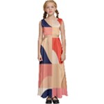 Minimalist Pattern With Simple Lines And Shapes, Creating A Clean And Modern Aesthe Kids  Satin Sleeveless Maxi Dress