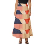 Minimalist Pattern With Simple Lines And Shapes, Creating A Clean And Modern Aesthe Tiered Ruffle Maxi Skirt