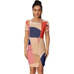 Minimalist Pattern With Simple Lines And Shapes, Creating A Clean And Modern Aesthe Fitted Knot Split End Bodycon Dress