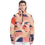 Minimalist Pattern With Simple Lines And Shapes, Creating A Clean And Modern Aesthe Men s Pullover Zip Ski and Snowboard Waterproof Breathable Jacket