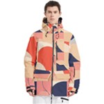 Minimalist Pattern With Simple Lines And Shapes, Creating A Clean And Modern Aesthe Men s Multi Pockets Zip Ski and Snowboard Waterproof Breathable Jacket