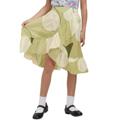 Kids  Ruffle Flared Wrap Midi Skirt 