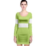 A Minimalist Pattern With Simple Lines And Shapes, Creating A Clean And Modern Aesthetic 02 Long Sleeve Bodycon Dress