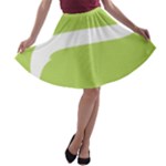 A Minimalist Pattern With Simple Lines And Shapes, Creating A Clean And Modern Aesthetic 02 A-line Skater Skirt