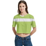 A Minimalist Pattern With Simple Lines And Shapes, Creating A Clean And Modern Aesthetic 02 Women s Round Neck Short Sleeve Crop Top