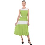 A Minimalist Pattern With Simple Lines And Shapes, Creating A Clean And Modern Aesthetic 02 Midi Tie-Back Chiffon Dress