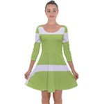 A Minimalist Pattern With Simple Lines And Shapes, Creating A Clean And Modern Aesthetic 02 Quarter Sleeve Skater Dress