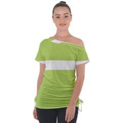 Off Shoulder Tie-Up T-Shirt 