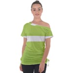 A Minimalist Pattern With Simple Lines And Shapes, Creating A Clean And Modern Aesthetic 02 Off Shoulder Tie-Up T-Shirt