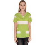 A Minimalist Pattern With Simple Lines And Shapes, Creating A Clean And Modern Aesthetic 02 Women s V-Neck Scrub Top