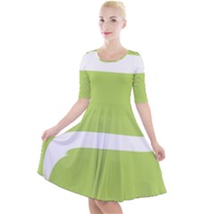 Quarter Sleeve A-Line Dress 