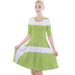 A Minimalist Pattern With Simple Lines And Shapes, Creating A Clean And Modern Aesthetic 02 Quarter Sleeve A-Line Dress