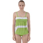 A Minimalist Pattern With Simple Lines And Shapes, Creating A Clean And Modern Aesthetic 02 Twist Front Tankini Set