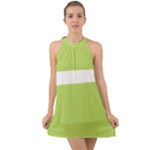 A Minimalist Pattern With Simple Lines And Shapes, Creating A Clean And Modern Aesthetic 02 Halter Tie Back Chiffon Dress