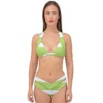 A Minimalist Pattern With Simple Lines And Shapes, Creating A Clean And Modern Aesthetic 02 Double Strap Halter Bikini Set