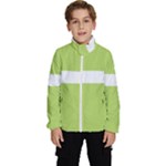 A Minimalist Pattern With Simple Lines And Shapes, Creating A Clean And Modern Aesthetic 02 Kids  High Neck Windbreaker