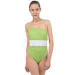 A Minimalist Pattern With Simple Lines And Shapes, Creating A Clean And Modern Aesthetic 02 Classic One Shoulder Swimsuit