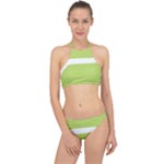 A Minimalist Pattern With Simple Lines And Shapes, Creating A Clean And Modern Aesthetic 02 Halter Bikini Set