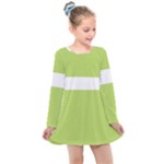 A Minimalist Pattern With Simple Lines And Shapes, Creating A Clean And Modern Aesthetic 02 Kids  Long Sleeve Dress