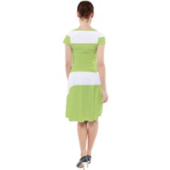 Cap Sleeve Midi Dress With Pockets 