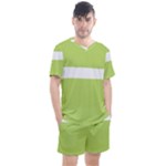 A Minimalist Pattern With Simple Lines And Shapes, Creating A Clean And Modern Aesthetic 02 Men s Mesh T-Shirt and Shorts Set