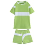 A Minimalist Pattern With Simple Lines And Shapes, Creating A Clean And Modern Aesthetic 02 Kids  Swim T-Shirt and Shorts Set