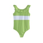 A Minimalist Pattern With Simple Lines And Shapes, Creating A Clean And Modern Aesthetic 02 Kids  Frill Swimsuit