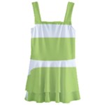 A Minimalist Pattern With Simple Lines And Shapes, Creating A Clean And Modern Aesthetic 02 Kids  Layered Skirt Swimsuit