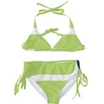 A Minimalist Pattern With Simple Lines And Shapes, Creating A Clean And Modern Aesthetic 02 Kids  Classic Bikini Set