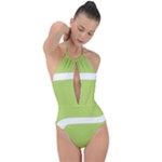 A Minimalist Pattern With Simple Lines And Shapes, Creating A Clean And Modern Aesthetic 02 Plunge Cut Halter Swimsuit