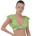 A Minimalist Pattern With Simple Lines And Shapes, Creating A Clean And Modern Aesthetic 02 Plunge Frill Sleeve Bikini Top