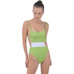 A Minimalist Pattern With Simple Lines And Shapes, Creating A Clean And Modern Aesthetic 02 Tie Strap One Piece Swimsuit