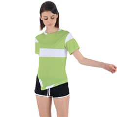 Asymmetrical Short Sleeve Sports T-Shirt 