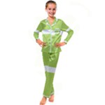 A Minimalist Pattern With Simple Lines And Shapes, Creating A Clean And Modern Aesthetic 02 Kids  Satin Long Sleeve Pajamas Set