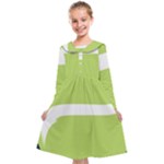 A Minimalist Pattern With Simple Lines And Shapes, Creating A Clean And Modern Aesthetic 02 Kids  Midi Sailor Dress