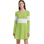 A Minimalist Pattern With Simple Lines And Shapes, Creating A Clean And Modern Aesthetic 02 Long Sleeve Velour Skater Dress