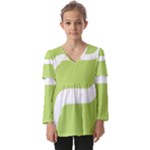 A Minimalist Pattern With Simple Lines And Shapes, Creating A Clean And Modern Aesthetic 02 Kids  V Neck Casual Top