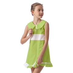 Kids  Pilgrim Collar Ruffle Hem Dress 