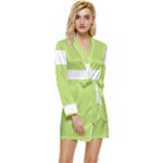 A Minimalist Pattern With Simple Lines And Shapes, Creating A Clean And Modern Aesthetic 02 Long Sleeve Satin Robe