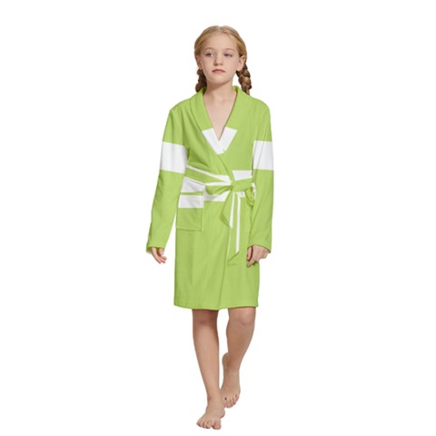 A Minimalist Pattern With Simple Lines And Shapes, Creating A Clean And Modern Aesthetic 02 Kids  Long Sleeve Velvet Lounge Robe from ArtsNow.com