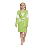 A Minimalist Pattern With Simple Lines And Shapes, Creating A Clean And Modern Aesthetic 02 Kids  Long Sleeve Velvet Lounge Robe