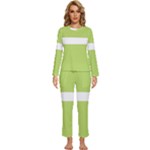 A Minimalist Pattern With Simple Lines And Shapes, Creating A Clean And Modern Aesthetic 02 Womens  Long Sleeve Lightweight Pajamas Set