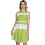 A Minimalist Pattern With Simple Lines And Shapes, Creating A Clean And Modern Aesthetic 02 Cap Sleeve High Waist Dress