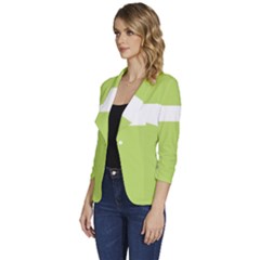 Women s One-Button 3/4 Sleeve Short Jacket 